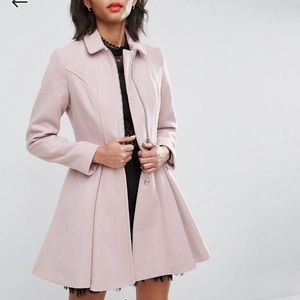 ASOS 🌸💗 Swing Coat with Full Skirt and Zip Front